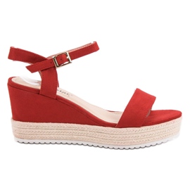 Seastar Comfortable wedge sandals red
