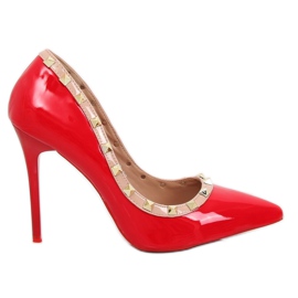 Pumps on a stiletto heel Valentina red LL-76P Red Pumps on a stiletto heel Valentina red LL-76P Red