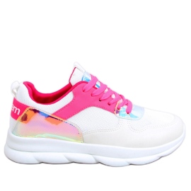 White and pink sports shoes BL157 Rose Red