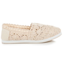 Seastar Beige Lace Slipons Seastar Beige Lace Slipons
