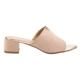 VINCEZA suede slippers brown VINCEZA suede slippers brown
