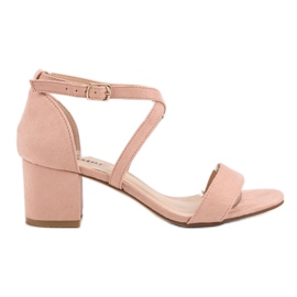 Seastar Suede Sandals On A Bar pink