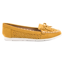 Seastar Mustard Openwork Loafers yellow
