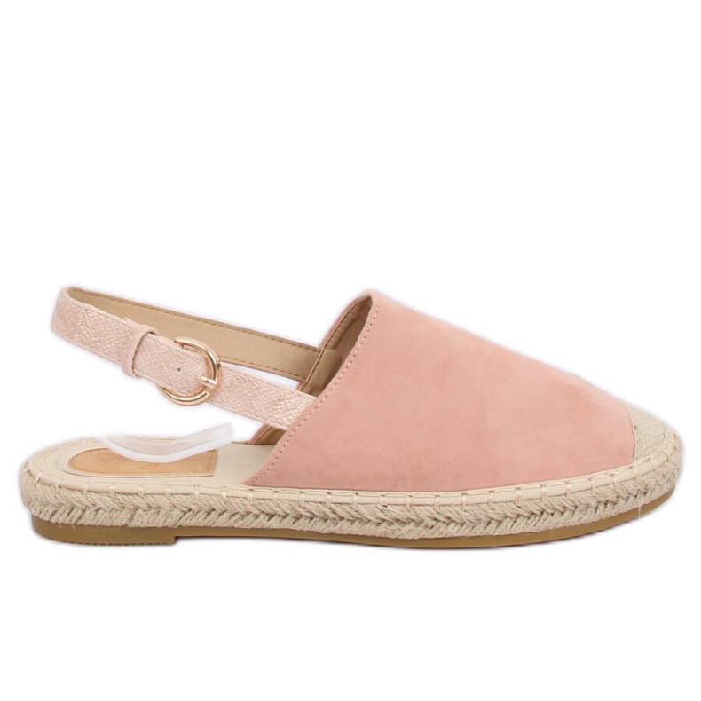 Espadrilles with an open heel pink HH-119 Pink