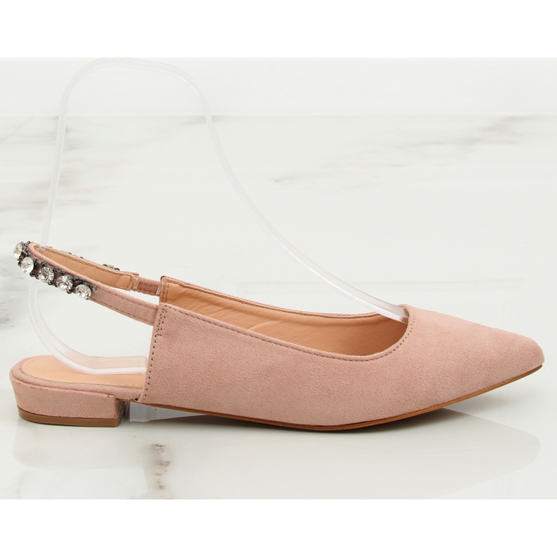 Ballerina with open heel pink LS5028 Beige II-GAT