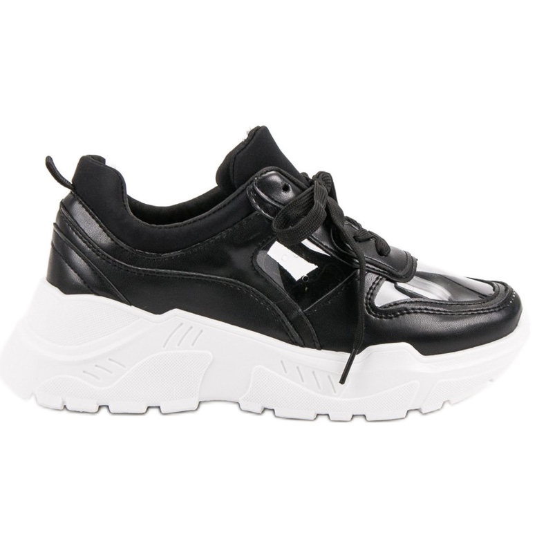 SHELOVET Transparent Sneakers black