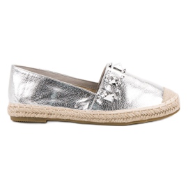 Bestelle Silver Espadrilles With Studs grey