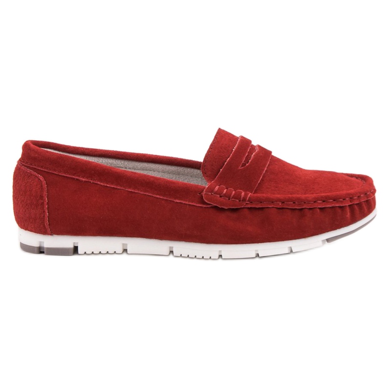 Filippo Red Leather Loafers