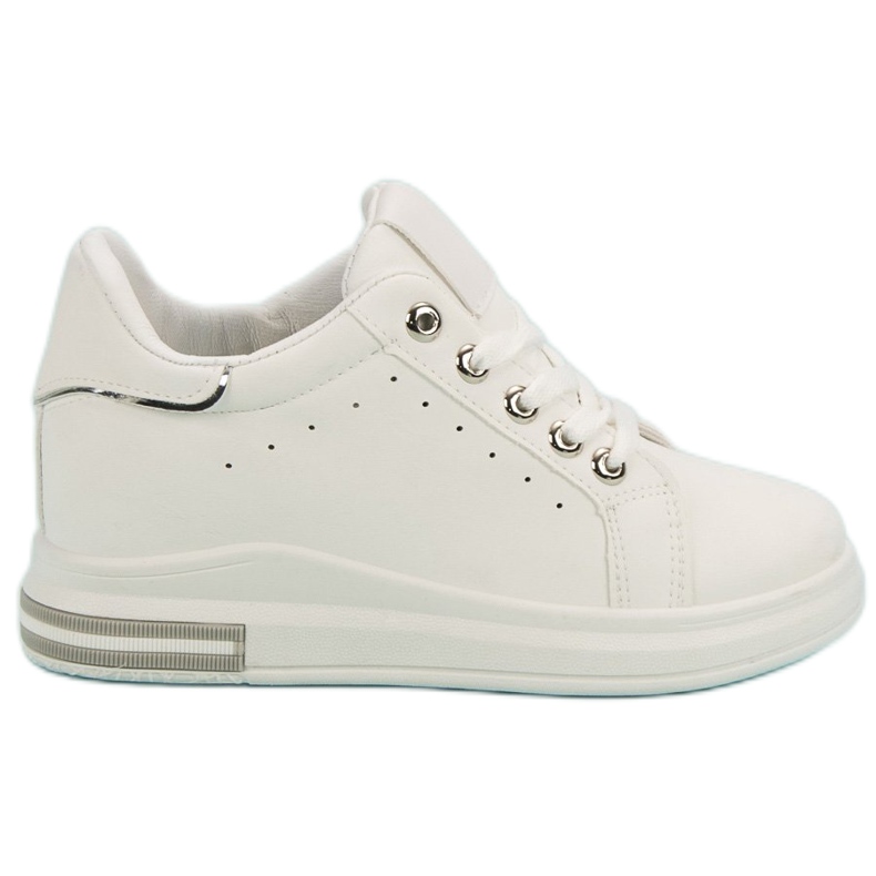 White Wedge Sneakers