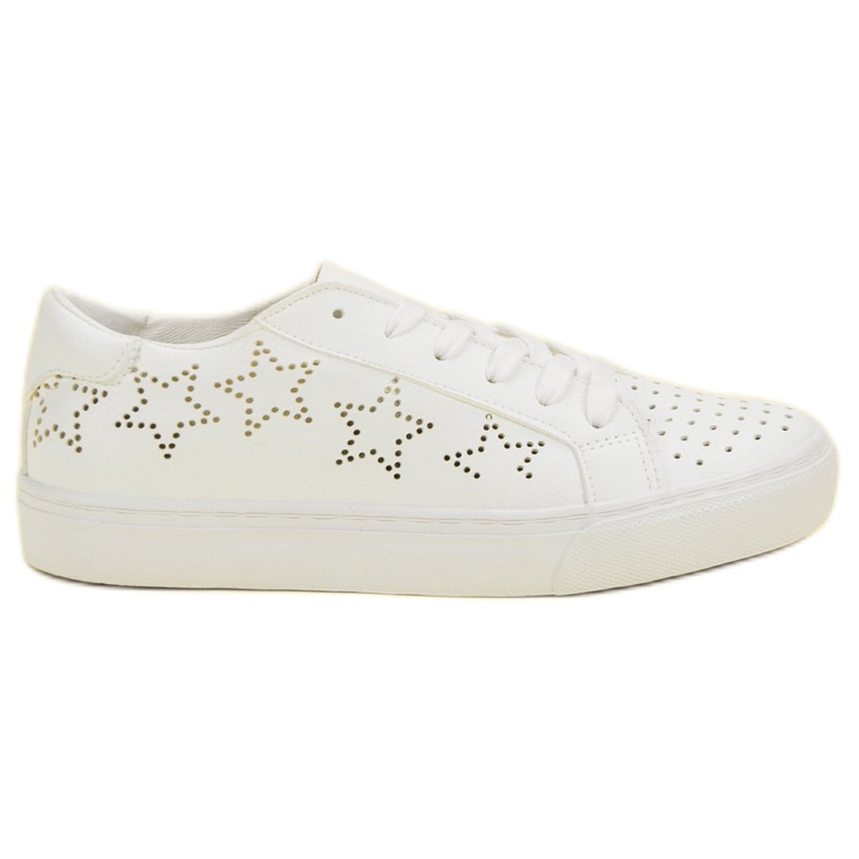 J. Star Openwork Sneakers With Stars white