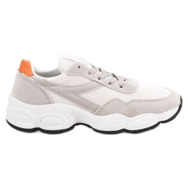 Lace-up Sports Shoes white grey