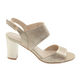 M.Daszyński Daszyński leather insole sandals yellow