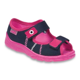Befado children's shoes 969X105 pink navy blue Befado children's shoes 969X105 pink navy blue