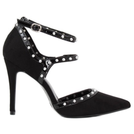 Pumps on a black heel AT-0631-L Black