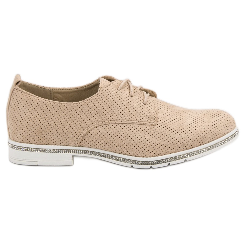 Seastar Beige brogues with crystals