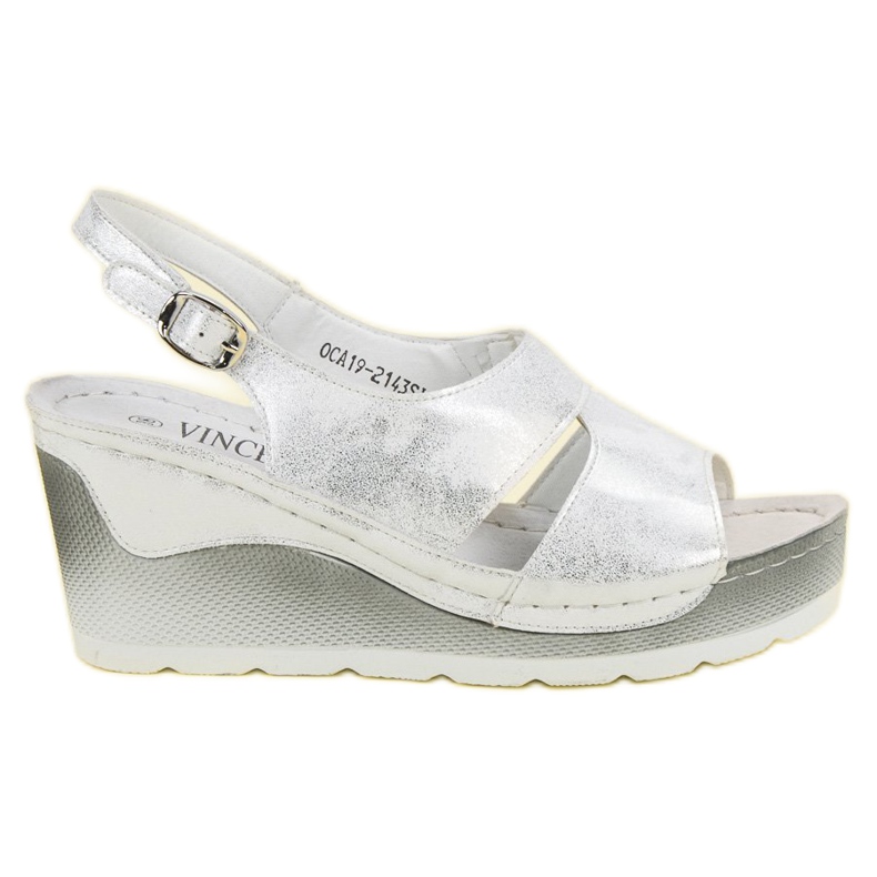Light sandals on the VINCEZA wedge grey
