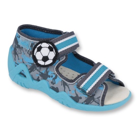 Befado yellow children's shoes 350P001 blue grey Befado yellow children's shoes 350P001 blue grey
