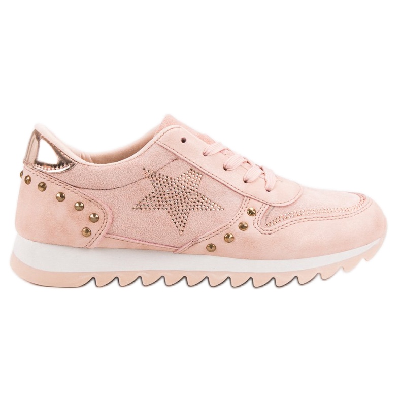 Sports shoes with crystals pink