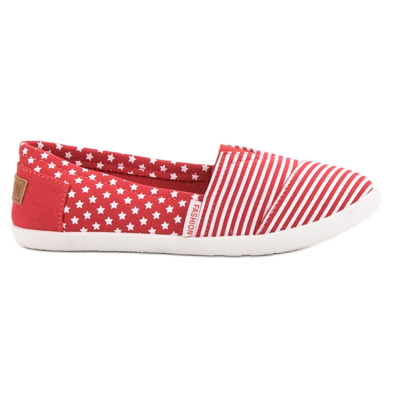 SHELOVET Textile Slipons red