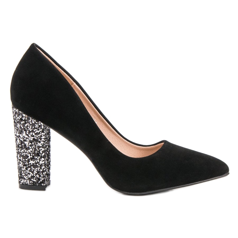 Weide Black Suede Pumps