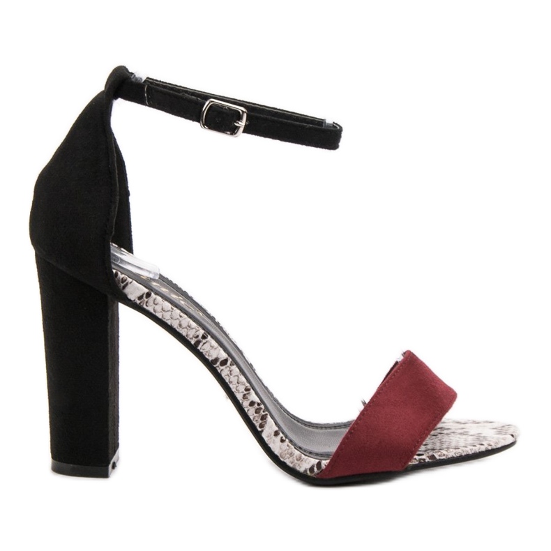 Danic High Heeled Sandals black red