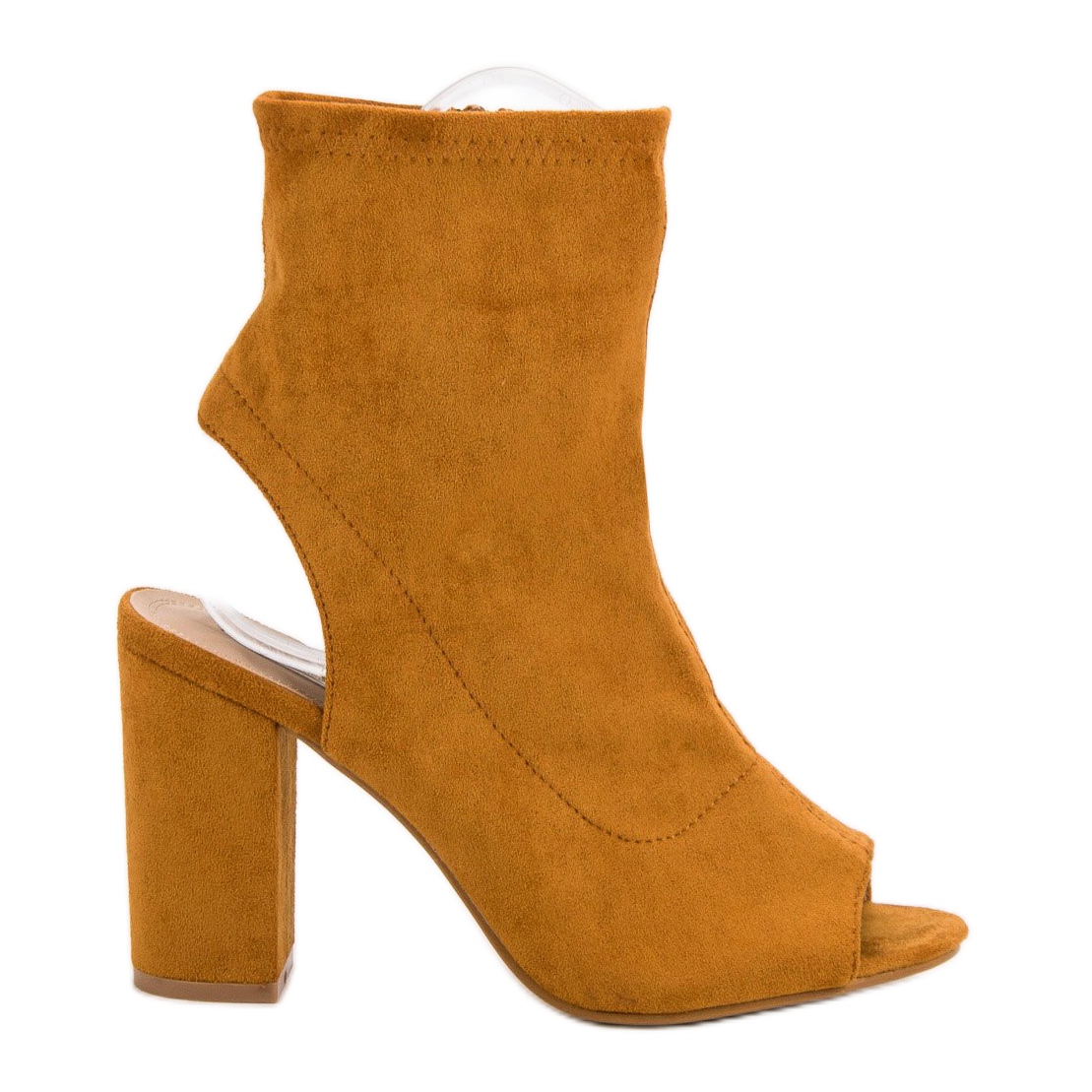 Mustard peep best sale toe boots