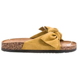 Anesia Paris Suede Slippers yellow Anesia Paris Suede Slippers yellow