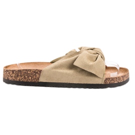 Anesia Paris Suede Slippers brown