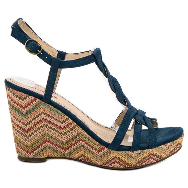 Corina Sandals On The Etno Wedge blue