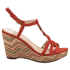 Corina Sandals On The Etno Wedge red