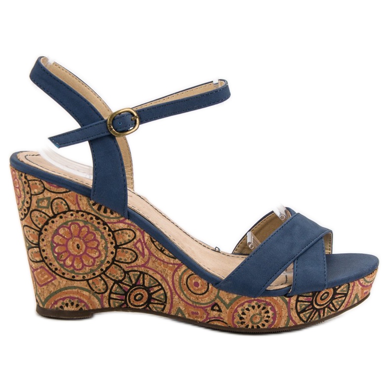 Corina Blue Ethno Sandals