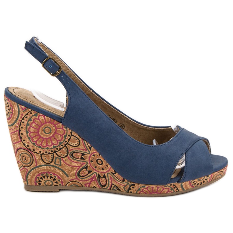 Corina Fashionable Ethno Sandals blue
