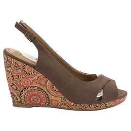 Corina Fashionable Ethno Sandals brown