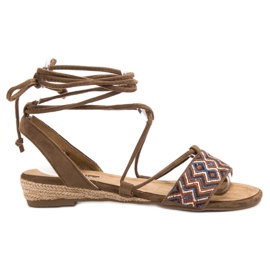 Corina Tied sandals brown