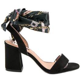 Milaya Sandals Tied With A Ribbon black Milaya Sandals Tied With A Ribbon black