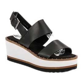 Corina Black Sandals On The Platform