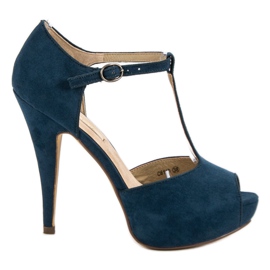 Corina Sexy Open Toe Pumps blue