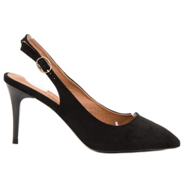 Black Stilettos With A Discovered Heel Black Stilettos With A Discovered Heel