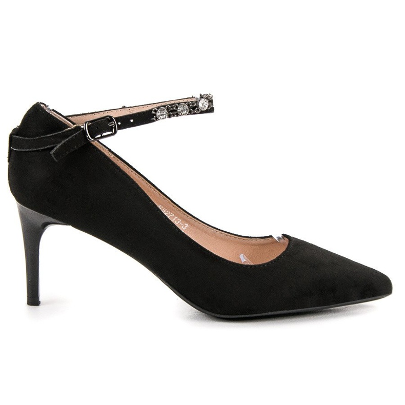 Fama Black Suede Heels Fama Black Suede Heels