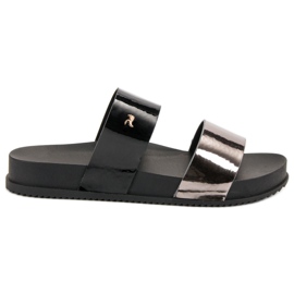 Vinceza Comfortable flip-flops black grey