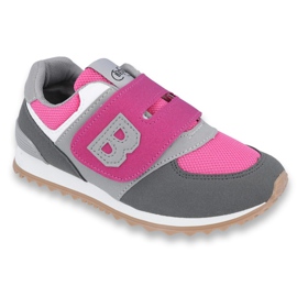 Befado children's shoes up to 23 cm 516Y039 pink grey