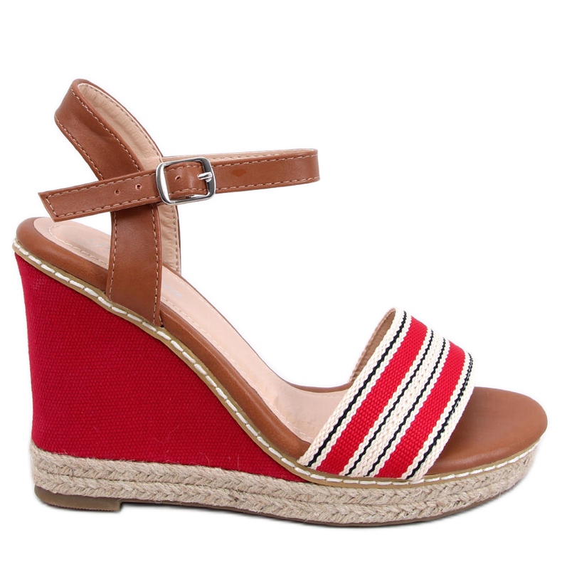 Red wedge sandals 9068 Red
