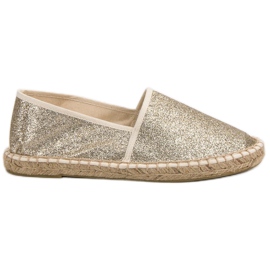 Cm Paris Glitter Golden Espadrilles
