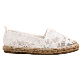 Lucky Shoes White Lace Espadrilles