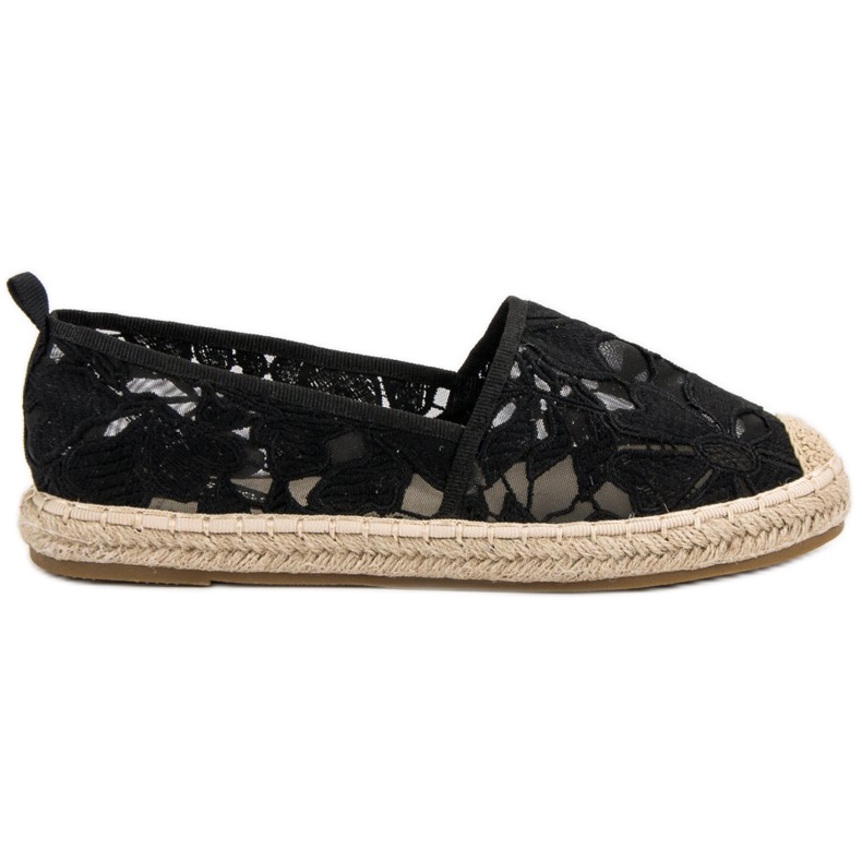 Lucky Shoes Black Lace Espadrilles Lucky Shoes Black Lace Espadrilles