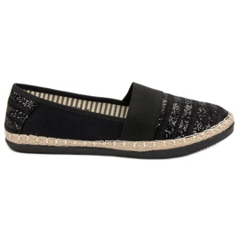 Kayla Shiny Espadrilles black