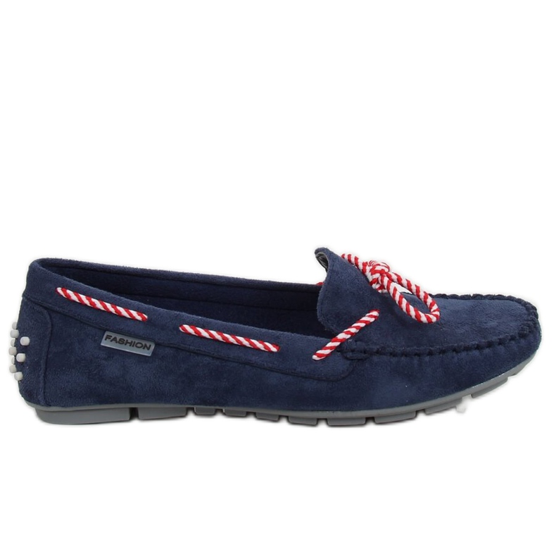 Women's navy blue loafers MH04 Navy