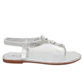 Silver sandals ST3107 Silver grey Silver sandals ST3107 Silver grey