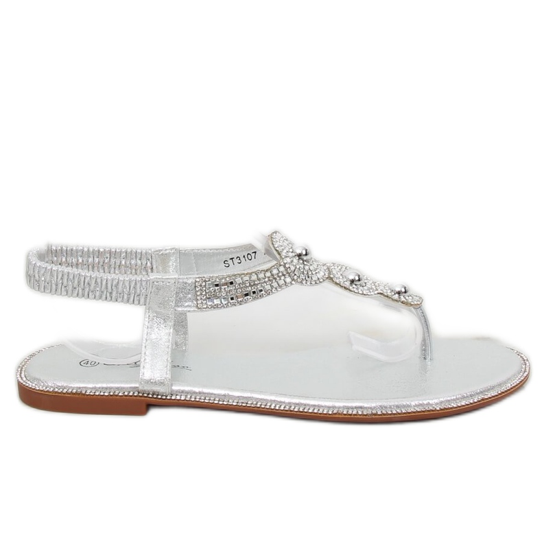 Silver sandals ST3107 Silver grey