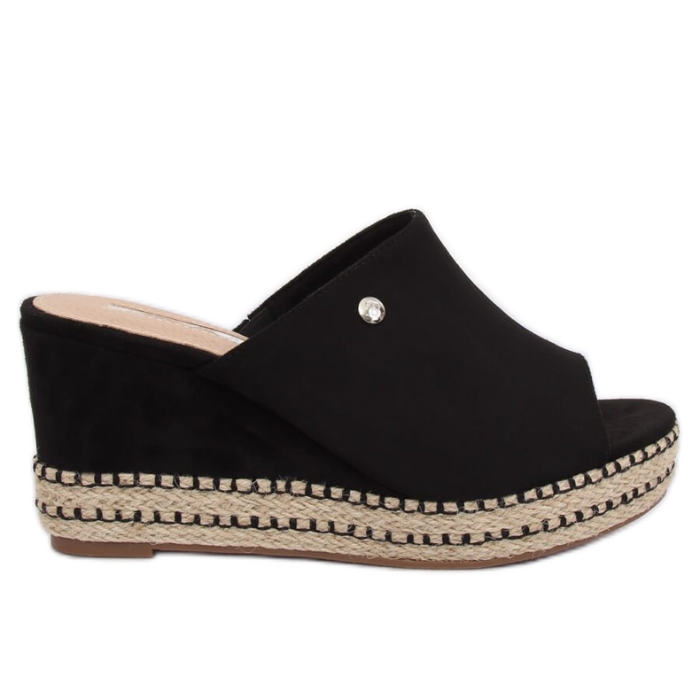 Black black wedge slippers MW-3M65 Black Black black wedge slippers MW-3M65 Black